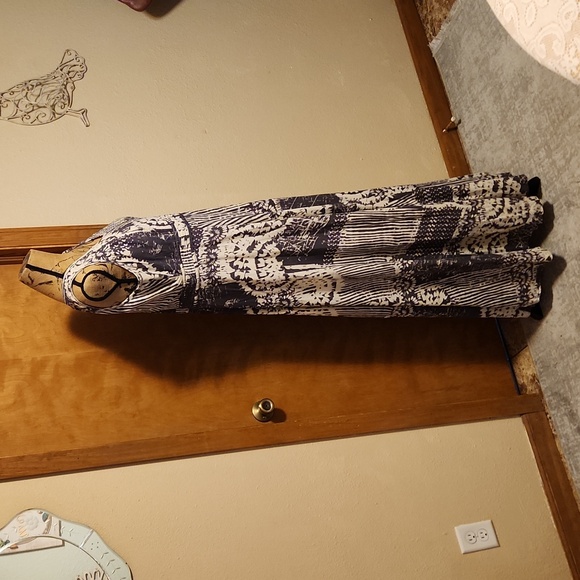 Coldwater Creek Gray Ivory Tie Dye Sleeveless Fit & Flare Maxi Dress Sz 14 - Picture 6 of 10